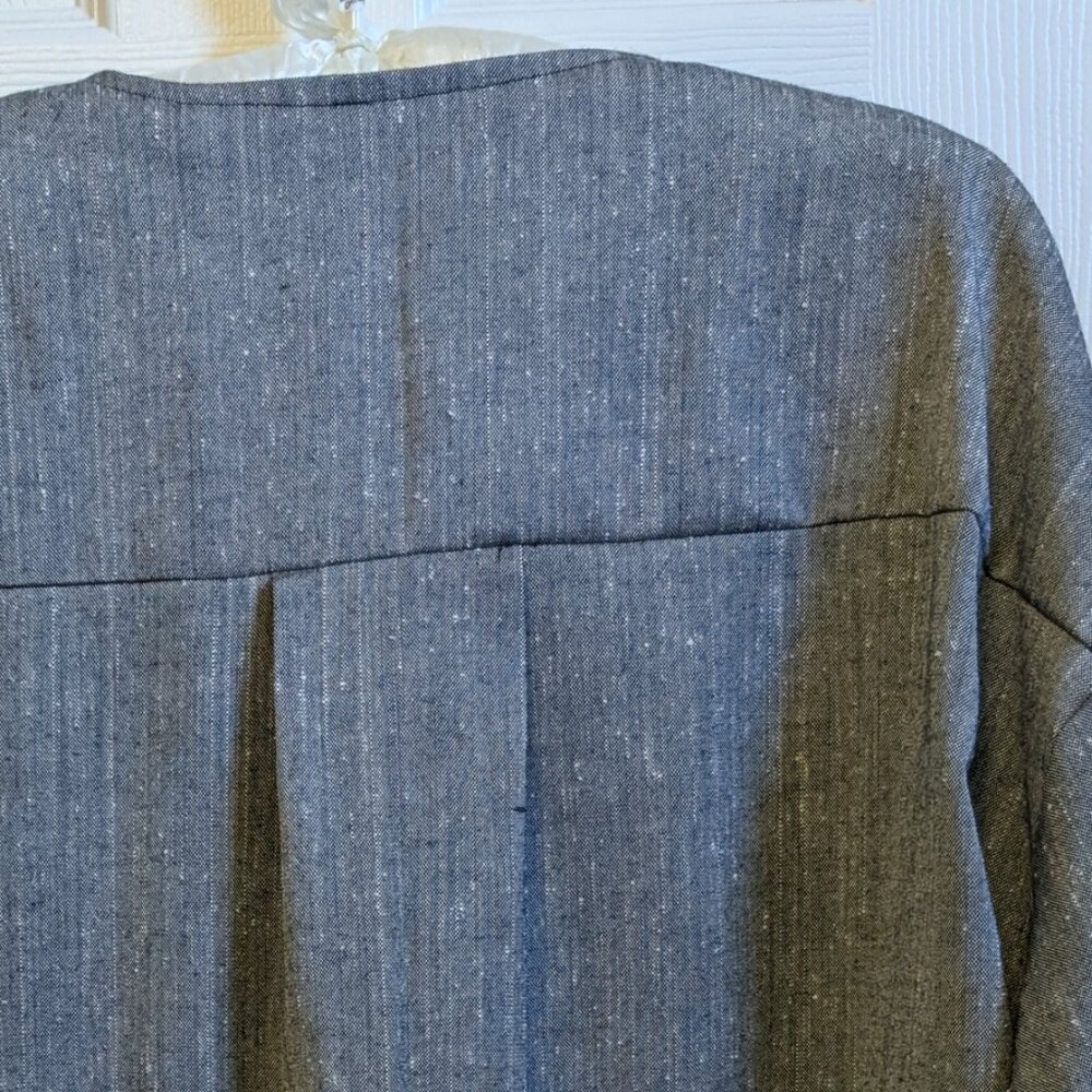 Hand Made Button Front Dolman Sleeve Curved Hem Top - Picture 11 of 12